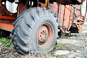 Old combine-harvester