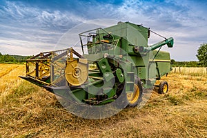 Old combine harvester