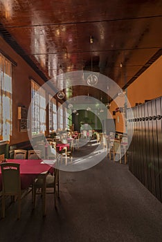 Old communistic restaurant with nice dining hall