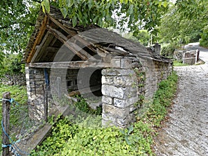 Old community laundry for clothes from a town in the Pyrenees.