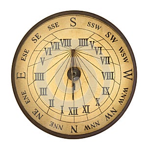 Old compass isolated