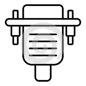 Old computer adapter icon, outline style