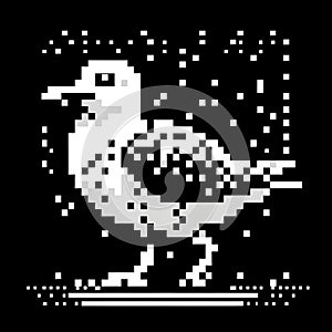Old computer game seagull image