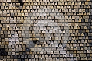 Old computer keyboard buttons detail