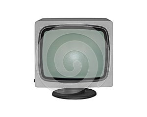 Old computer monitor or TV isolated on a white.