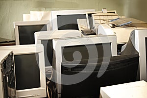 Old computer monitors