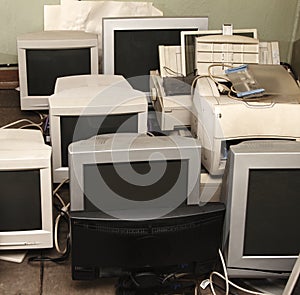 Old computer monitors