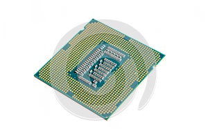 old computer processors on isolated background