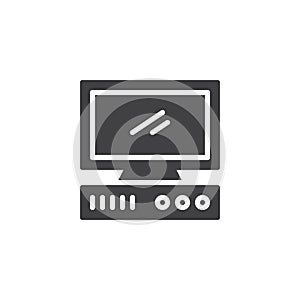 Old Computer vector icon