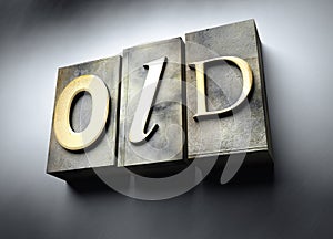 Old concept, vintage letterpress text