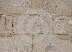 Old concrete block wall background texture
