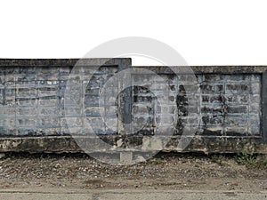 Old concrete block wall background and texture