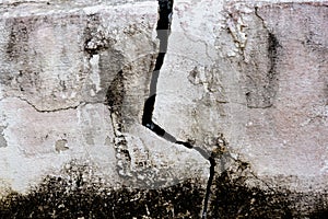 Old concrete crack