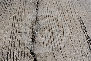 Old concrete crack