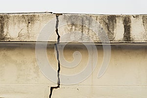 Old concrete crack