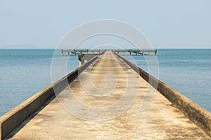 An old concrete pontoon on the island of Koh Chang