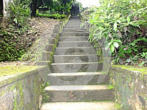 Old concreted staircase photo