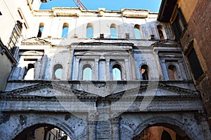 Old construction in Verona, Italy