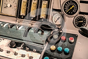 Old control panel and comunication photo