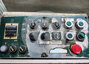 An old controller box controls the machine command. in an incomplete state Need to repair, maintain, replace new