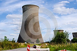 Old cooling towers of the disused coal-fired power station