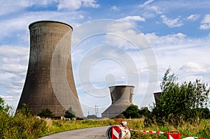 Old cooling towers of the disused coal-fired power station