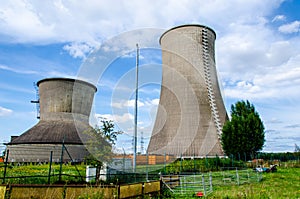 Old cooling towers of the disused coal-fired power station