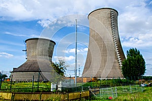 Old cooling towers of the disused coal-fired power station