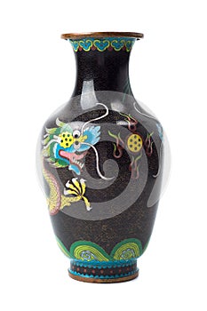 Old copper chinese vase photo