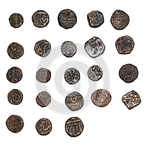 Old Copper coins of  Indian Princely State Indore, Gwalior and Pratapgarh