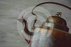 Old copper kettle