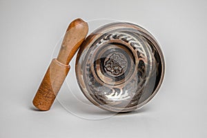 Old copper Tibetan singing bowl