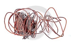Old copper wire recyclable materials