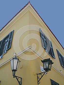 Old corner house photo