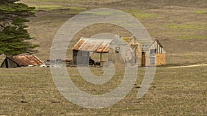 Old corrugated roof buildings in rural Australia.