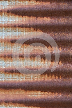 Old corrugated and rusty metal