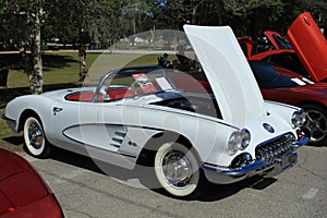 Old corvette convertable car