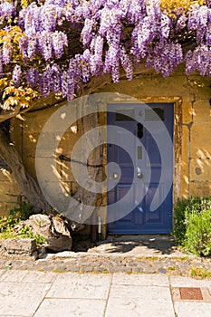 Old cottage entrance door