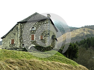 Old cottage in the Pyrenees photo