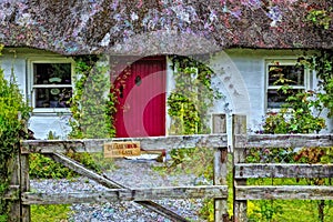 Old cottage with thatched straw