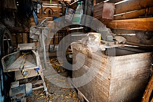 Old country farm barn interior