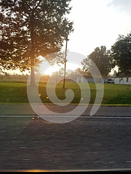 Old country road sunset beautiful texas