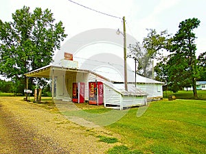 Old country store in rural area of Mississippi used in movie ole brother where art thou