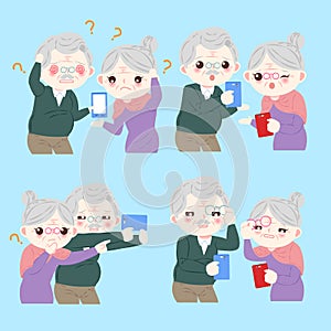 Old couple with alzheimer