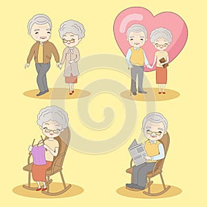 Old couple enjoy life