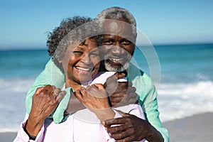 Old couple enjoying free time