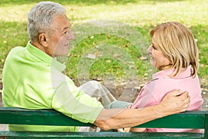 Old couple outdoors