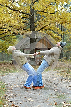 Old couple at park