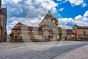 Old court, Alte Hofhaltung in Bamberg, Upper Franconia, Germany.