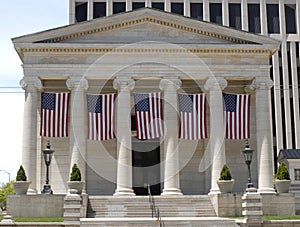 Old Court House with Flags photo